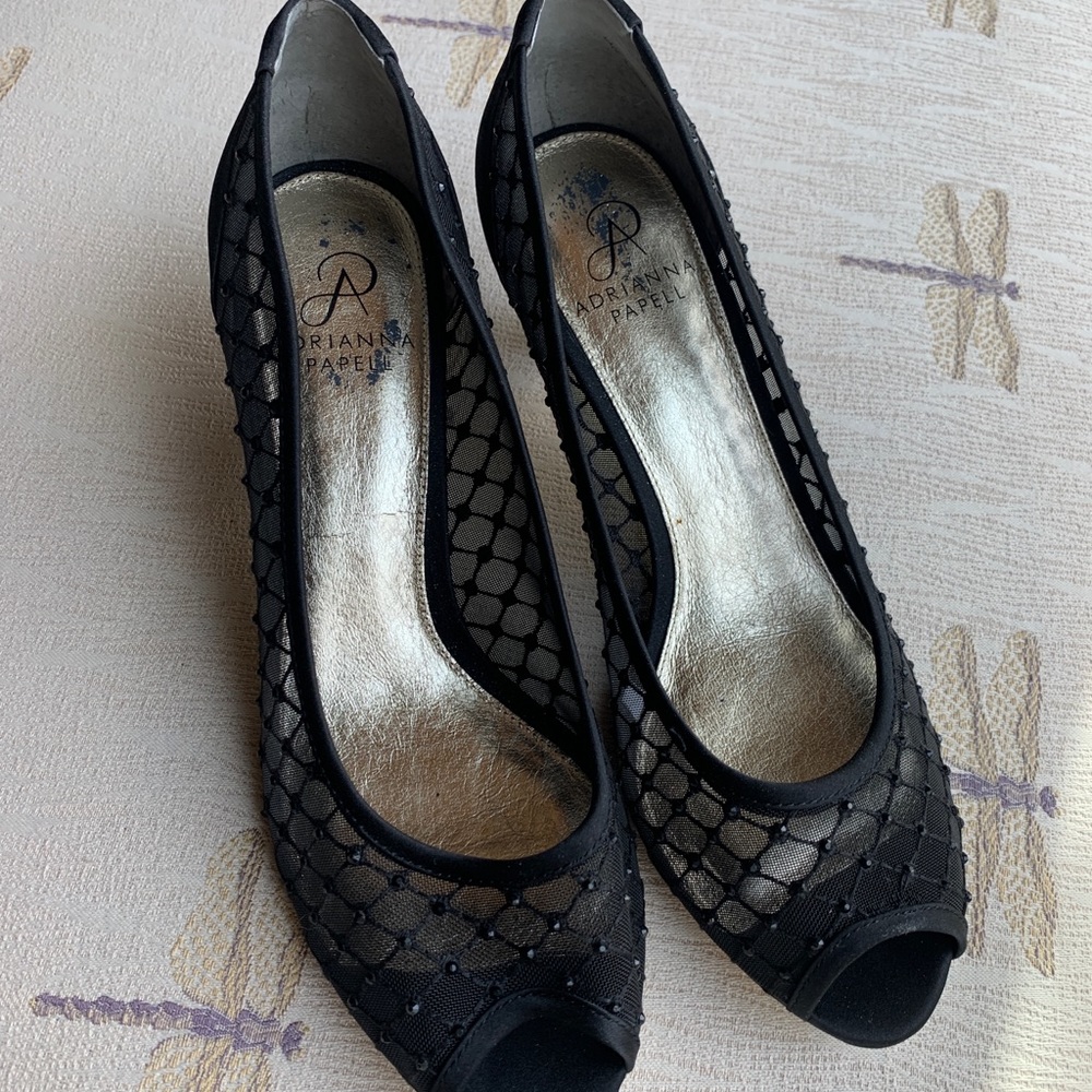 Size 9 medium black cocktail shoes